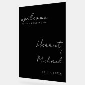 Modern minimalistische bruiloft welkom acryl bord (Hoek)