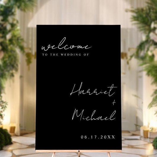 Modern minimalistische bruiloft welkom acryl bord