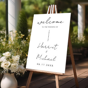 Modern minimalistische bruiloft welkom acryl bord