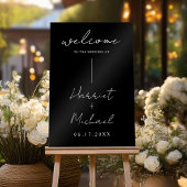 Modern minimalistische bruiloft welkom acryl bord