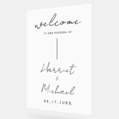 Modern minimalistische bruiloft welkom acryl bord (Hoek)