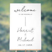 Modern minimalistische bruiloft welkom acryl bord (Neutraal)