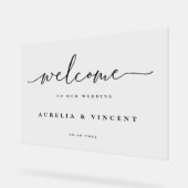 Modern minimalistische bruiloft welkom acryl bord (Hoek)