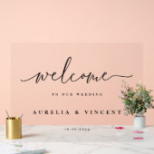 Modern minimalistische bruiloft welkom acryl bord (Huwelijk)