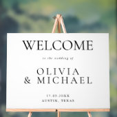 Modern minimalistische bruiloft welkom acryl bord (Neutraal)