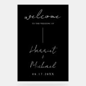 Modern minimalistische bruiloft welkom acryl bord (Voorkant)