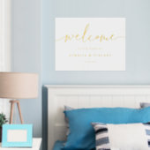 Modern minimalistische bruiloft welkom folie afdrukken (Insitu (Slaapkamer))