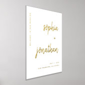 Modern minimalistische bruiloft welkom in Gold Folie Afdrukken (Laagn)