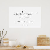 Modern minimalistische bruiloft welkom poster (Keuken)