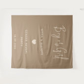 Modern Minimalistische Bruine Jongen of Meisje Ges Wandkleed (Voorkant (horizontaal))