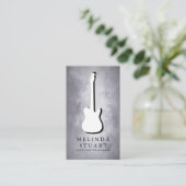 Modern minimalistische chic Musician Guitar Teache Visitekaartje (Staand voorkant)