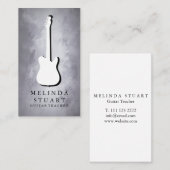 Modern minimalistische chic Musician Guitar Teache Visitekaartje (Voorkant / Achterkant)