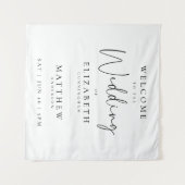 Modern minimalistische elegante eenvoudige bruilof wandkleed (Voorkant (horizontaal))