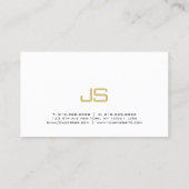 Modern minimalistische Elite Monogrammed Luxury Pl Visitekaartje (Achterkant)