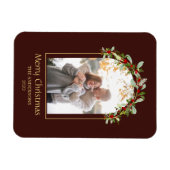Modern minimalistische Floral Arch-foto bruin Magneet (Horizontaal)