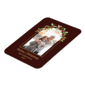 Modern minimalistische Floral Arch-foto bruin Magneet (Linkerzijde)