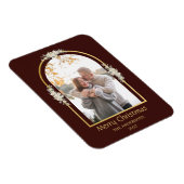 Modern minimalistische Floral Arch-foto bruin Magneet (Rechterzijde)