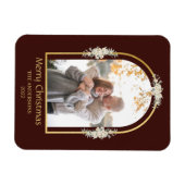 Modern minimalistische Floral Arch-foto bruin Magneet (Horizontaal)