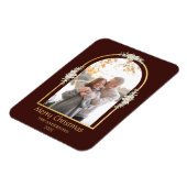 Modern minimalistische Floral Arch-foto bruin Magneet (Linkerzijde)