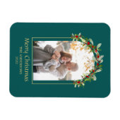 Modern minimalistische Floral Arch Foto Groen Magneet (Horizontaal)