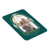 Modern minimalistische Floral Arch Foto Groen Magneet (Rechterzijde)