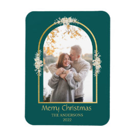 Modern minimalistische Floral Arch Foto Groen Magneet