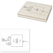Modern minimalistische Floral Rubberstempel (Gestempeld)