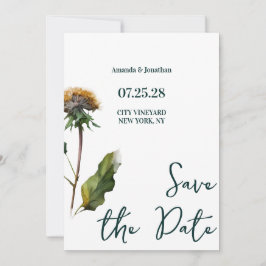 Modern minimalistische Floral Wedding Save the Dat Kaart