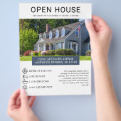 Modern Minimalistische Flyer voor Open Huizen in V (Hand)
