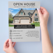 Modern Minimalistische Flyer voor Open Huizen in V (Hand)