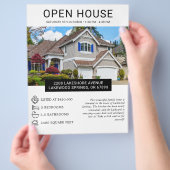 Modern Minimalistische Flyer voor Open Huizen in V (Hand)