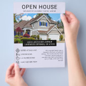 Modern Minimalistische Flyer voor Open Huizen in V (Hand)