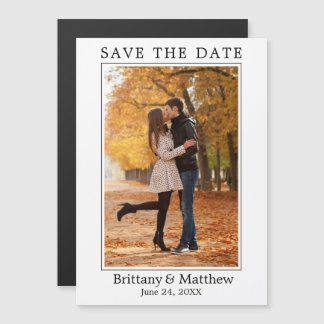 Modern minimalistische foto Magnetic Save the Date