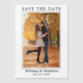 Modern minimalistische foto Magnetic Save the Date (Voorkant)