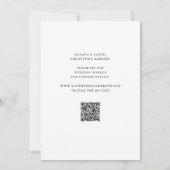 Modern Minimalistische Foto QR Code Details Trouwe Save The Date (Achterkant)