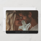 Modern minimalistische foto save the date kaart (Achterkant)