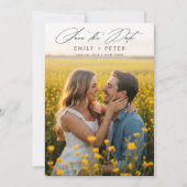 Modern Minimalistische Foto Save the Date Kaart (Voorkant)