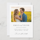 Modern Minimalistische Foto Save the Date Kaart (Achterkant)