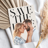 Modern minimalistische fotobruiloft save the date