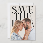 Modern minimalistische fotobruiloft save the date (Voorkant)