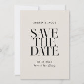 Modern minimalistische fotobruiloft save the date (Achterkant)