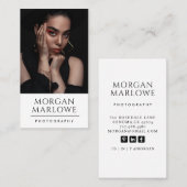 Modern minimalistische fotograaf visitekaartje (Voorkant / Achterkant)