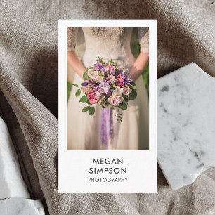 Modern minimalistische fotograaf visitekaartje