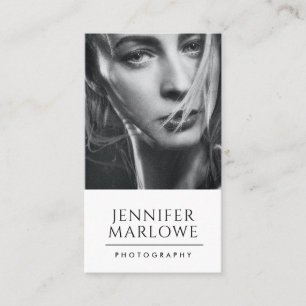 Modern minimalistische fotograaf visitekaartje