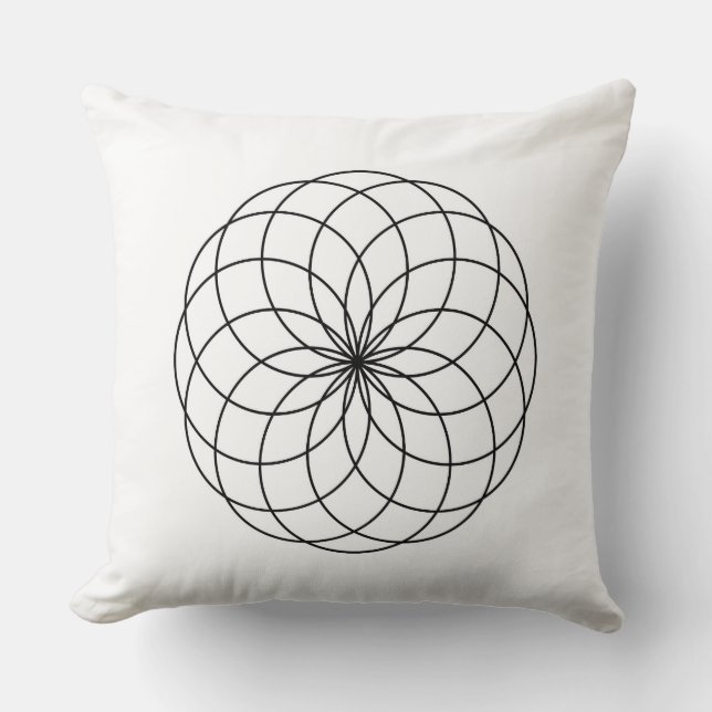 Modern minimalistische Geometrie Abstract Kussen (Voorkant)