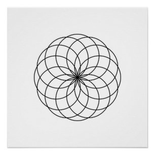 Modern minimalistische Geometrie Abstract Poster