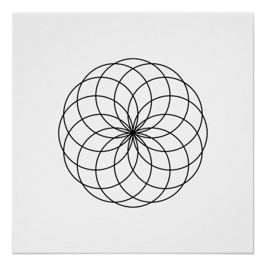 Modern minimalistische Geometrie Abstract Poster (Voorkant)