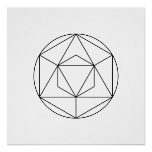 Modern minimalistische Geometrie Abstract Poster