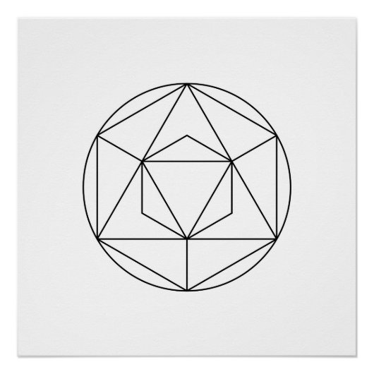 Modern minimalistische Geometrie Abstract Poster (Voorkant)