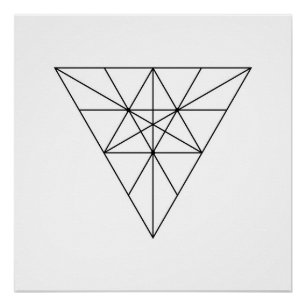 Modern minimalistische Geometrie Abstract Poster